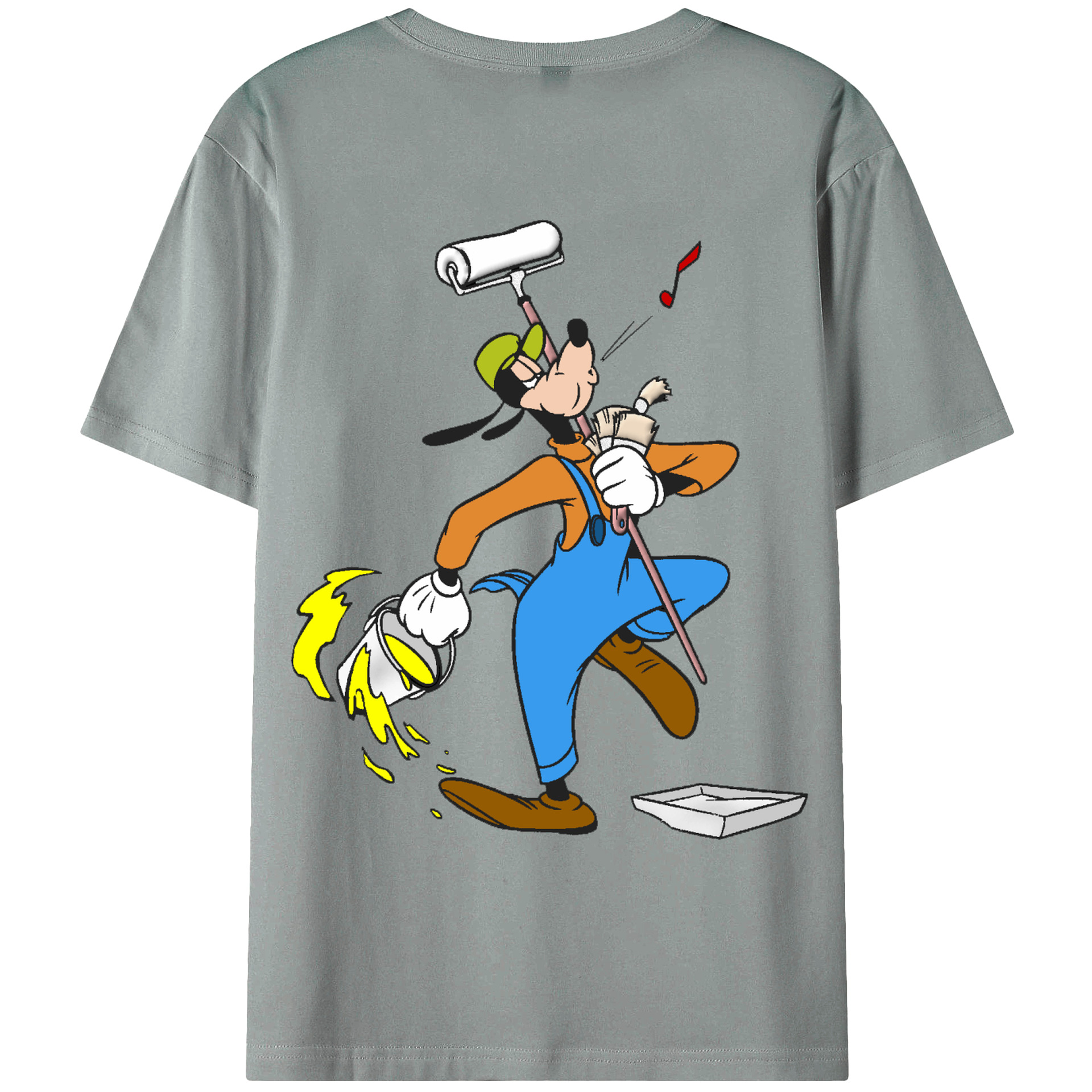 ミッキーマウス Mickey Mouse 綿100％ メンズ半袖Tシャツ（バックプリント） 通気性